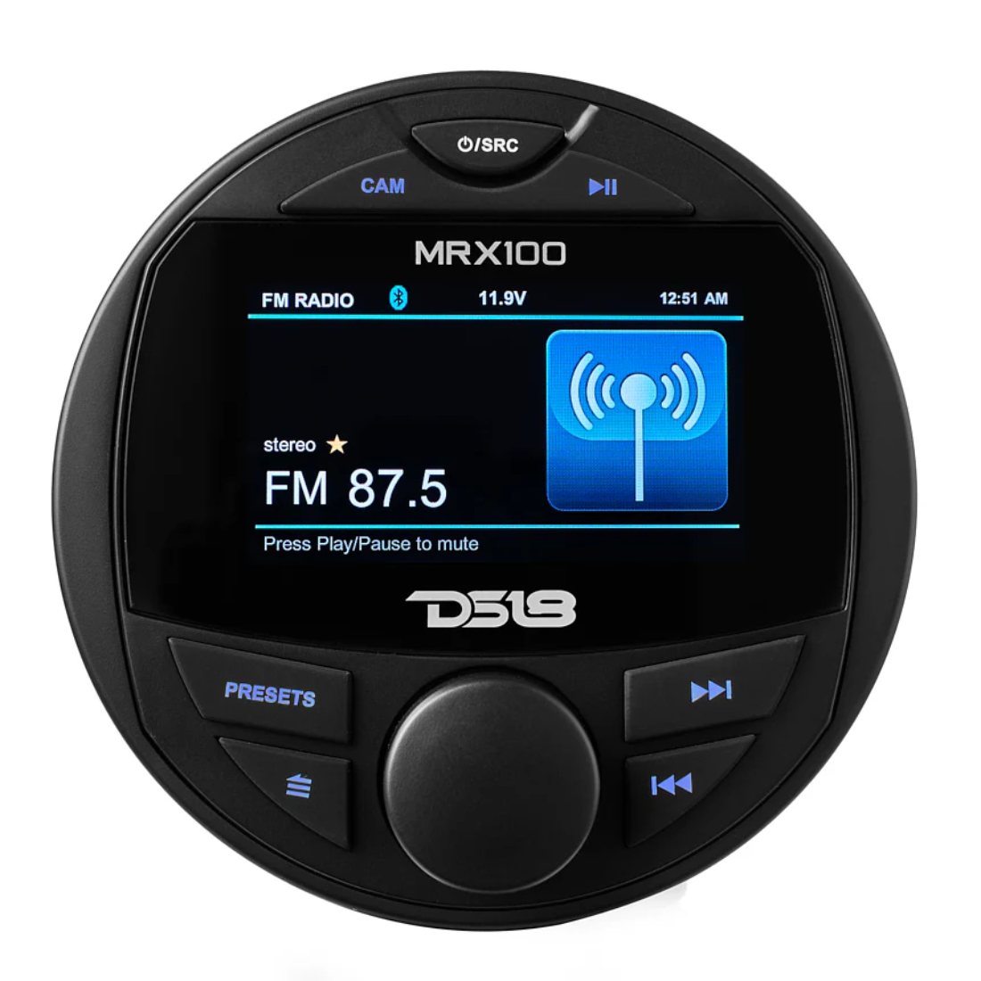 DS18 MRX100 3" TFT LCD Display 2 Zones USB Bluetooth Marine Powersports Headunit