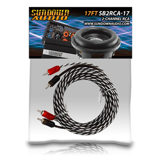 Sundown Audio SB2RCA-17 17FT 2-Channel Twisted Pair RCA Interconnect Cable