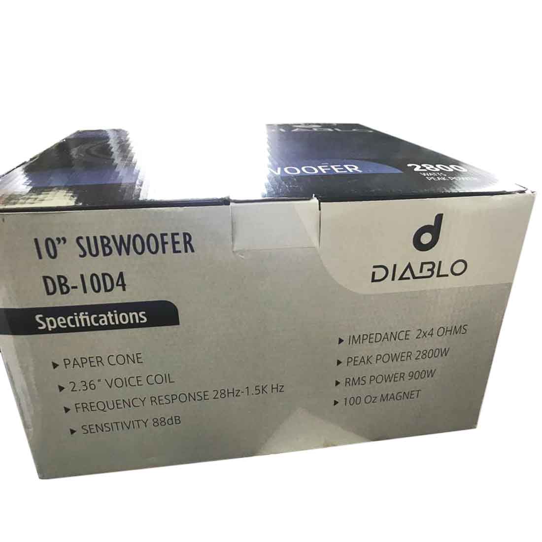 Diablo DB-10D4 10" 2800W Peak Dual 4-Ohm Voice Coil DVC Car Audio Subwoofer