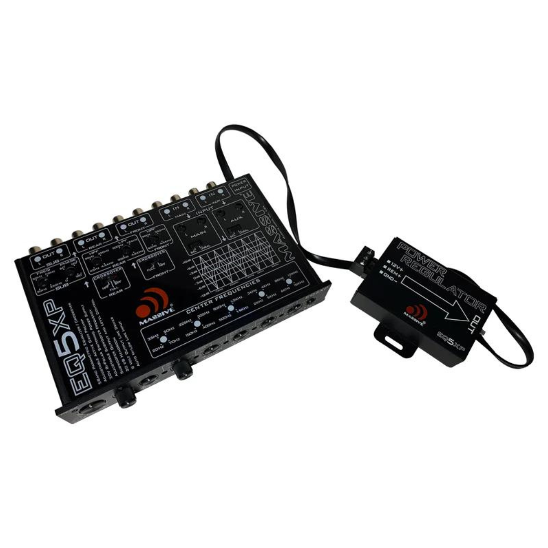 Massive Audio EQ5XP 1/2-DIN Car Audio 5 Band Parametric Equalizer / Crossover