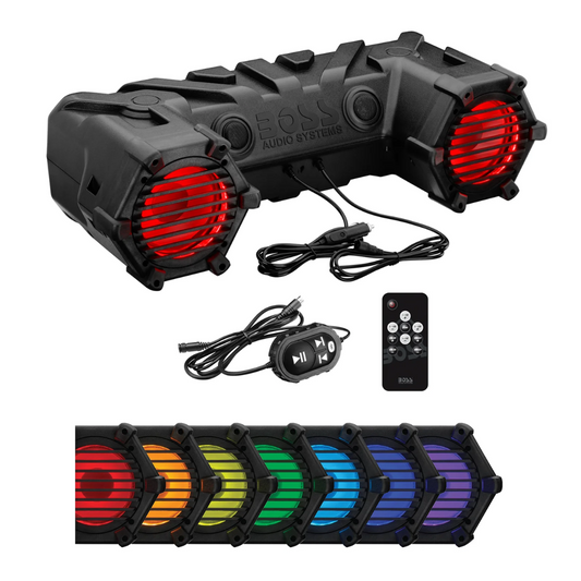 Boss Audio ATV30BRGB 6.5" Bluetooth ATV UTV Weatherproof Amplified Sound System