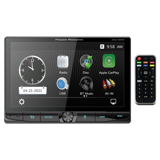 Power Acoustik CPAA-70D10F Floating 10.6" Touchscreen 2-DIN Multimedia Receiver