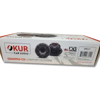 OKUR OS65PRO-CD 6.5" 500W Max 2-Way 4-Ohm High Efficiency Loudspeakers (Pair)