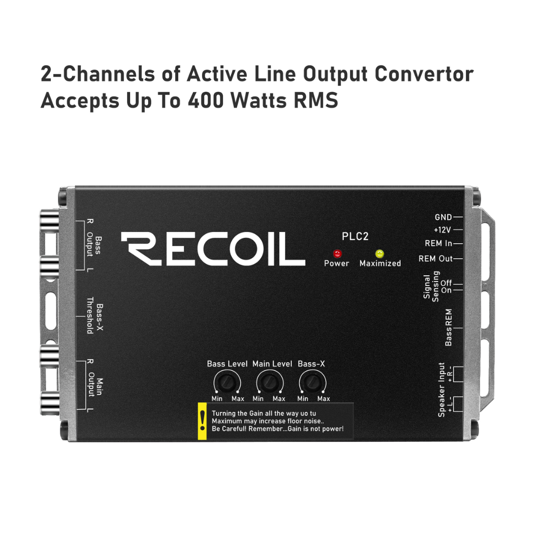 Recoil Audio PLOC2 2-Channel Line Output Converter w/ Bass Boost Technology