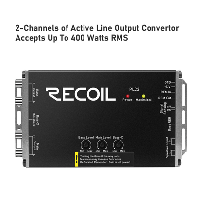 Recoil Audio PLOC2 2-Channel Line Output Converter w/ Bass Boost Technology