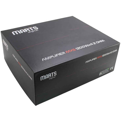 Marts Digital MXS 1200WX4 2-OHM 4-Channel 1200W Full Range Class-D Car Amplifier