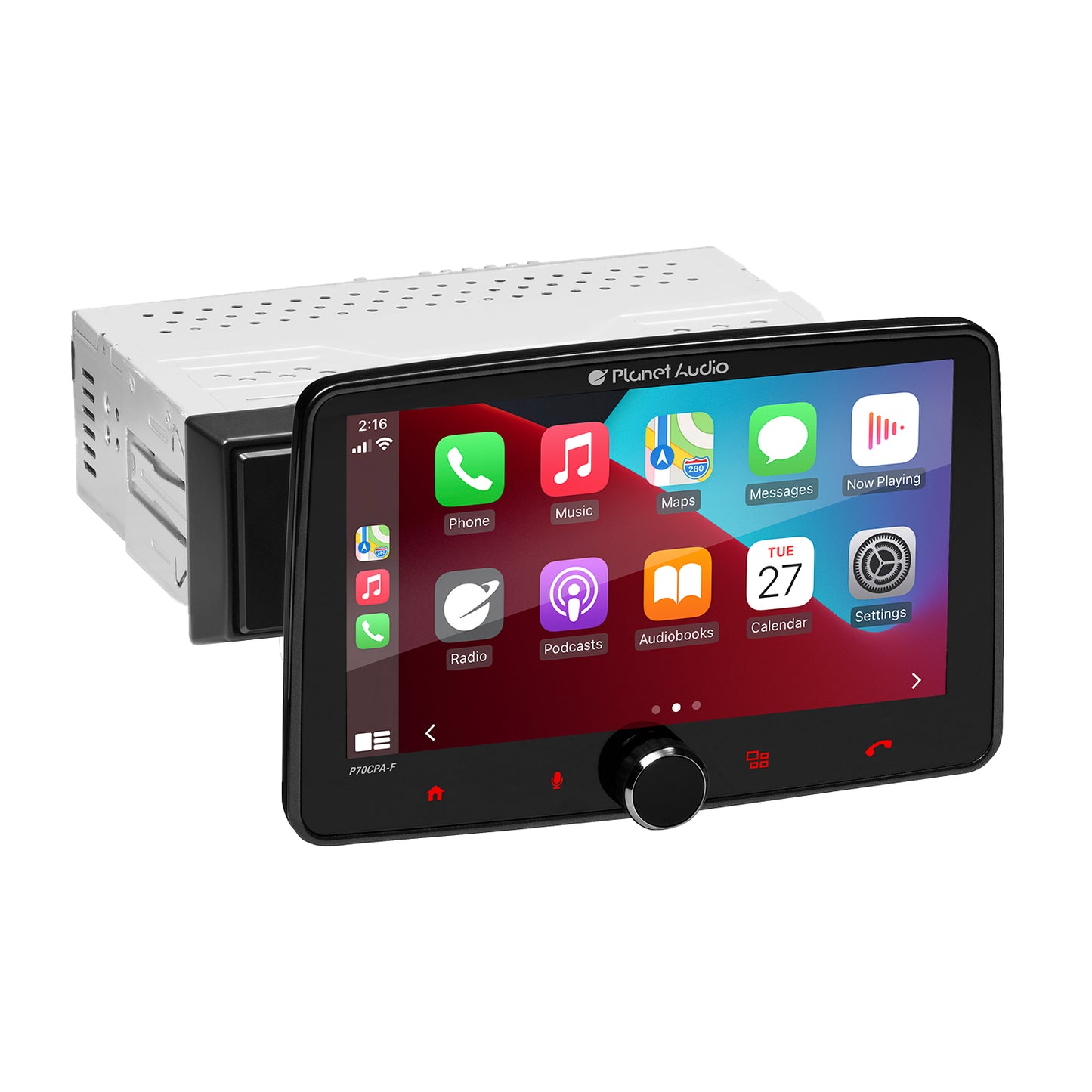 Planet Audio P70CPA-F 1-DIN Mechless Digital Multimedia 7" Touchscreen Receiver