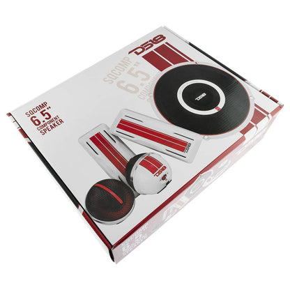DS18 SQCOMP 300 Watts Max Power 2-Way 6.5 Inch Car Audio Component Speaker System Set