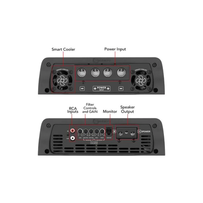 Taramps SMART 5 BASS 1-CH Monoblock 5000W RMS 0.5~2-Ohms Stable Car Amplifier