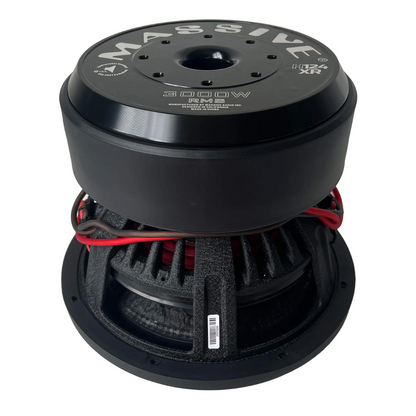 Massive Audio H124XR 12" 6000W Peak Dual 4" 4-Ohm Voice Coil DVC Car Subwoofer