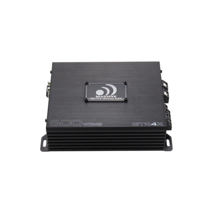 Massive Audio GTR4X 4-Channel 220 Watts RMS x 4 @ 2 Ohm Class-D Car Amplifier