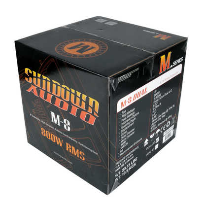 Sundown Audio M-Series M8 8-inch 1600W Peak Dual 2-Ohm Voice Coil Car Subwoofer