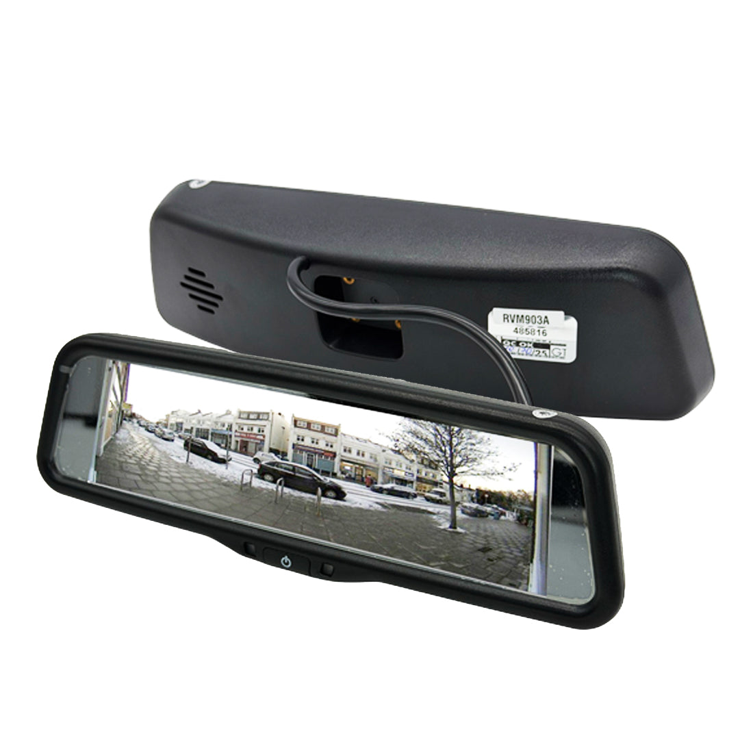 Accele RVM903A 9.6" LCD Super Widescreen OEM Glass-Mount Rearview Mirror Monitor