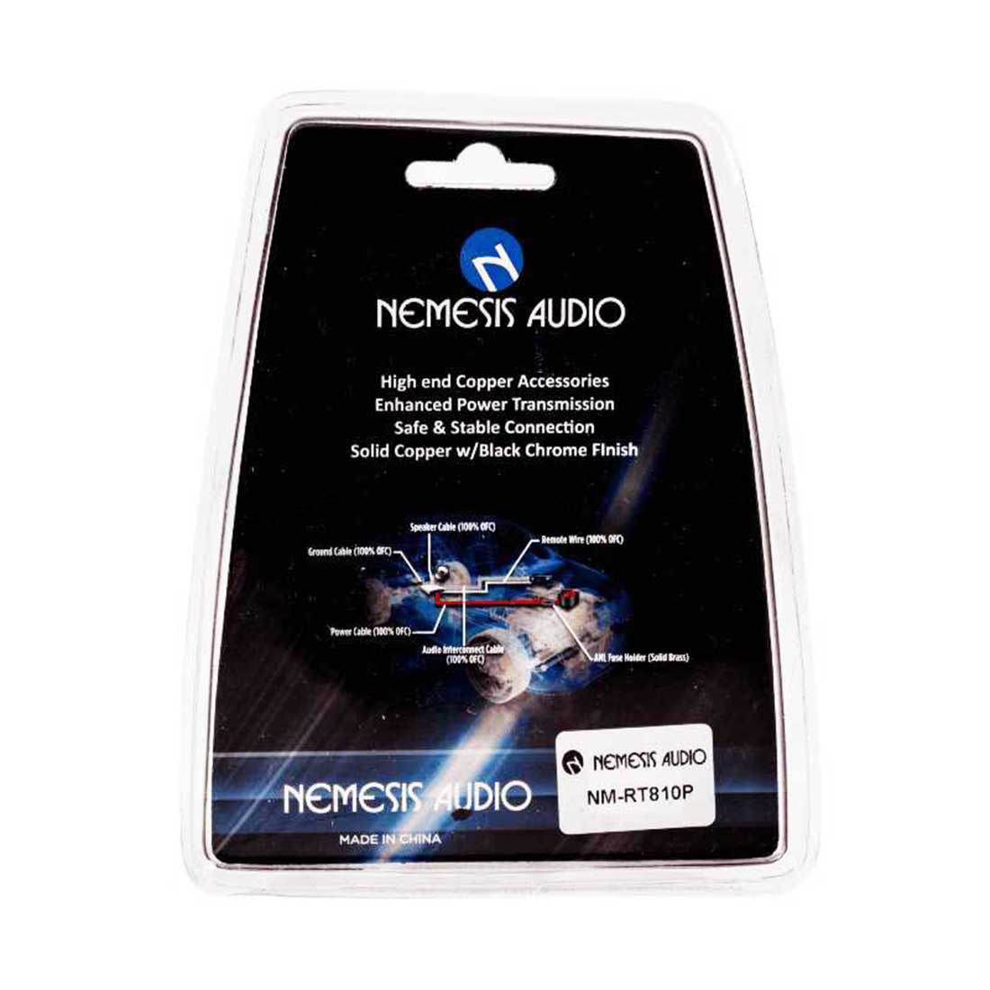 Nemesis Audio NM-RT810P Copper Terminals for 1/0 Gauge Use Solid Copper