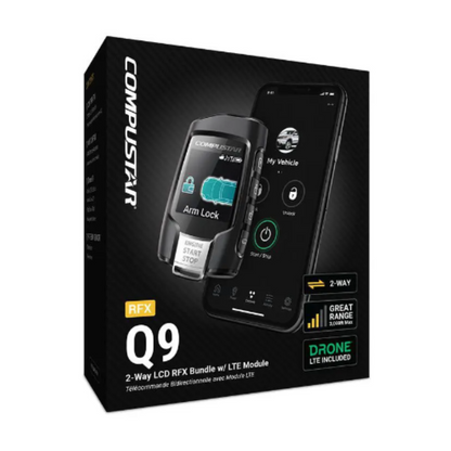 Compustar RFX-2WQ9-FM Q9 3000' Range 2-Way LCD Remote RFX Bundle w/ LTE Module