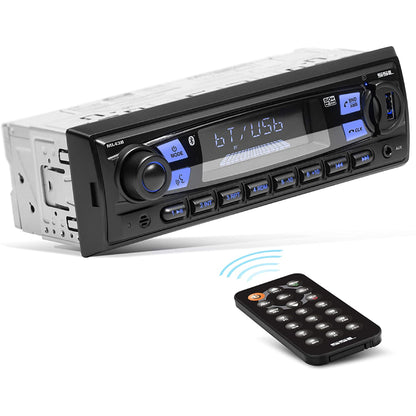 Sound Storm Laboratories ML43B Multimedia Car Stereo - Single Din, MP3 Player, No CD/DVD, Bluetooth Audio and Hands-Free Calling, USB, SD, AUX in, AM/FM Radio, Wireless Remote
