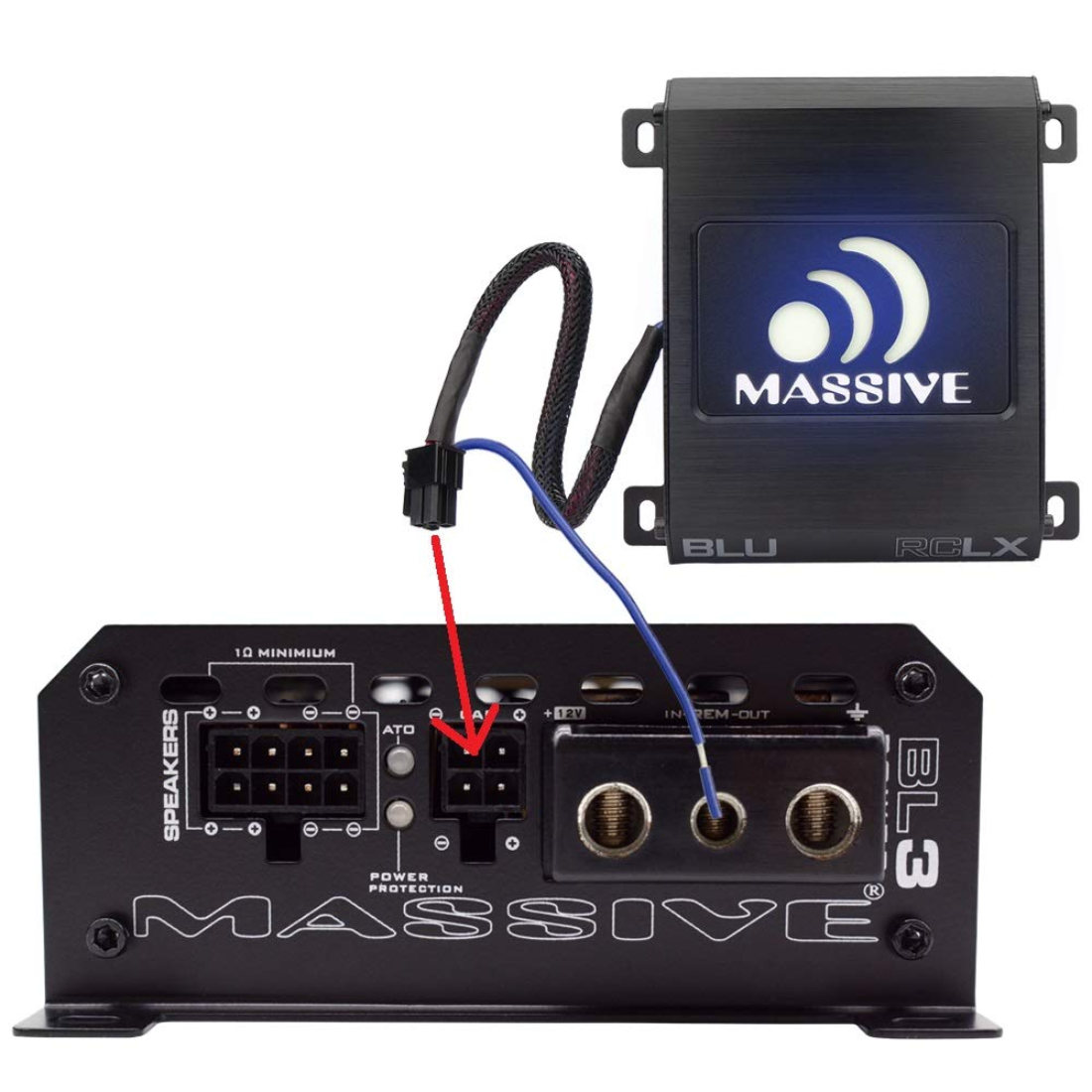 Massive Audio RAILCAP BLX 4 Farad Capacitor Booster for Nano Blu Amplifiers