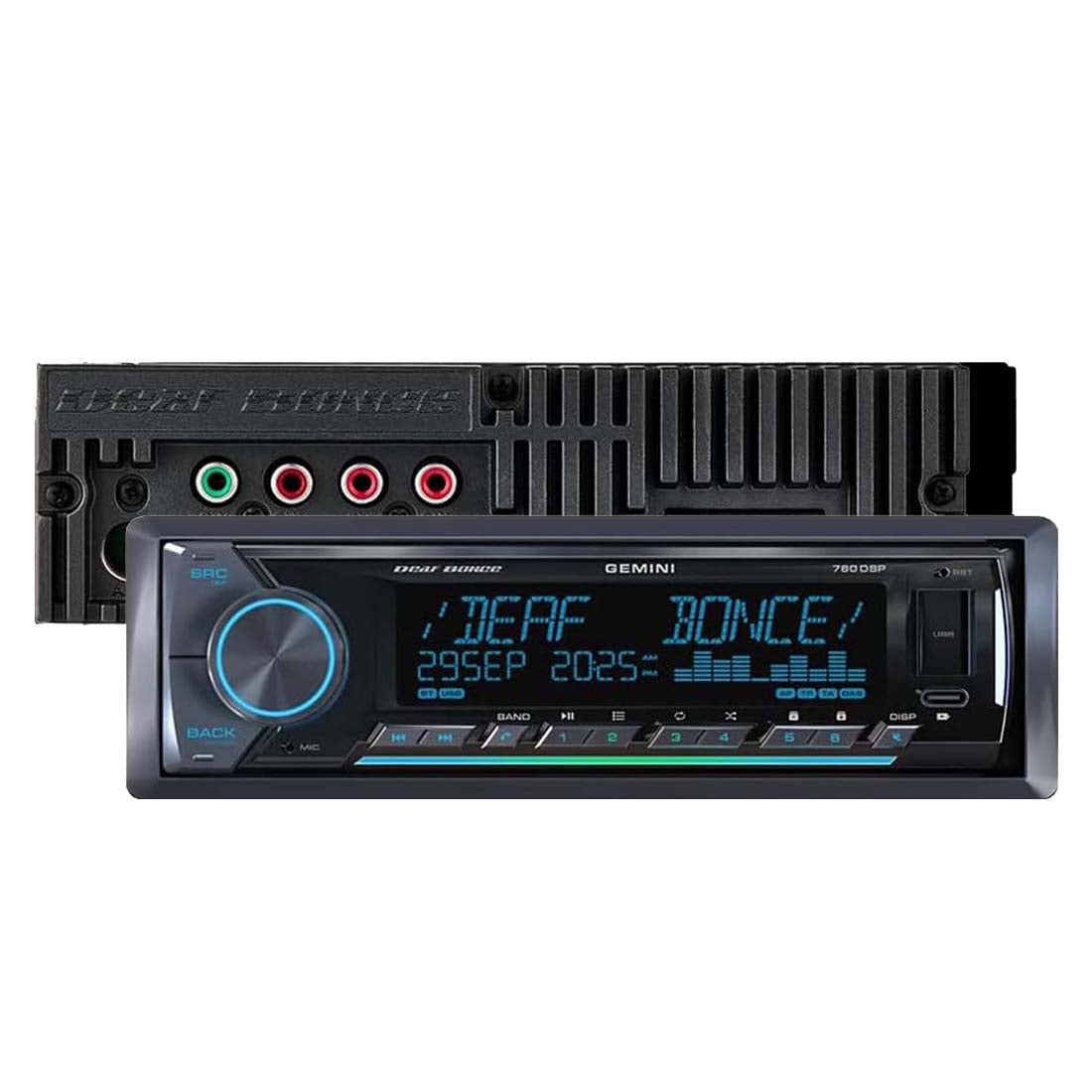 Deaf Bonce GEMINI 760DSP 1-DIN Bluetooth Digital Media Receiver w/ Built-in DSP