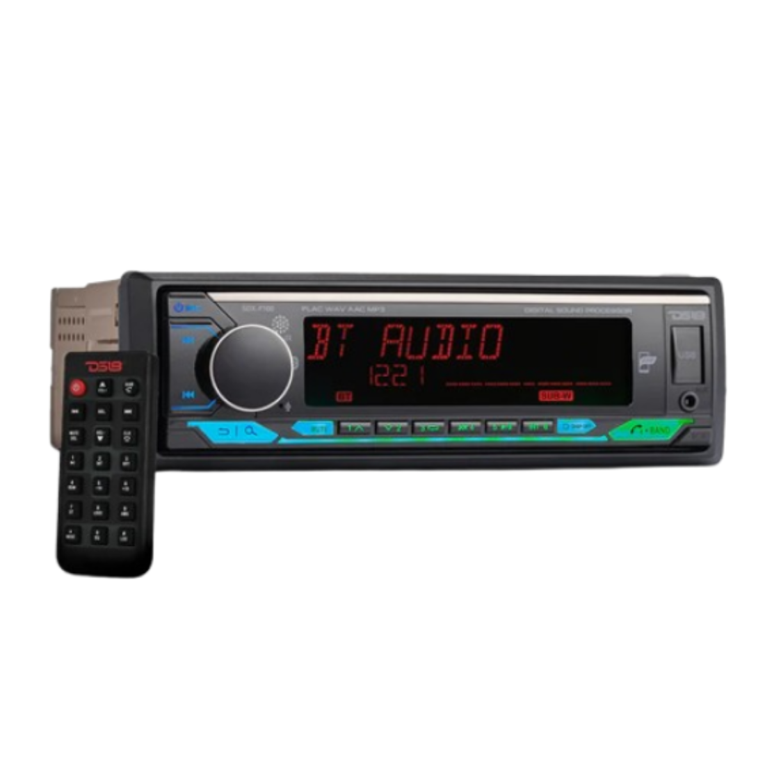 DS18 SDX-P100 1-DIN AM/FM/USB/APP/DSP/Bluetooth Mechless Digital Media Receiver