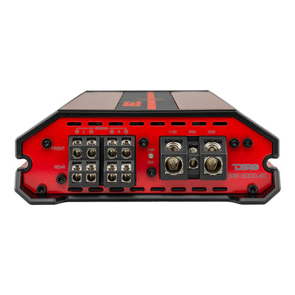 DS18 SXE-3000.4D/RD 4-Channel 3000W Peak Class-D Full Range Car Amplifier (RED)