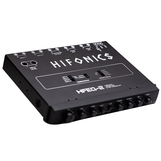 Hifonics HFEQ-2 1/2-DIN 4-Band Pre-Amp Equalizer w/ Front/Rear Active Crossover