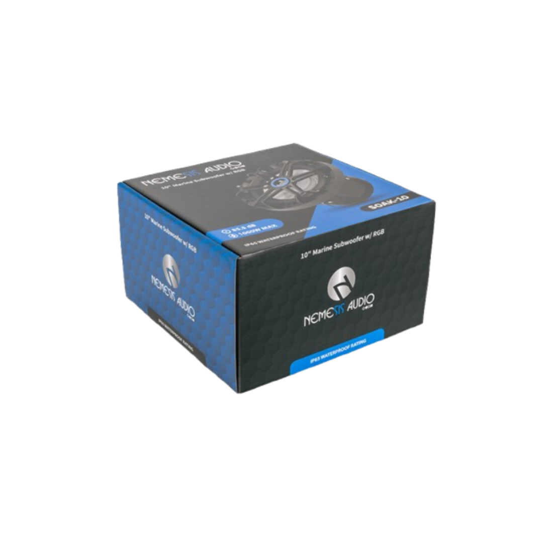 Nemesis Audio SOAK-10 10" 1000W Max 4-Ohms IP65 Marine Subwoofer w/ RGB Lighting