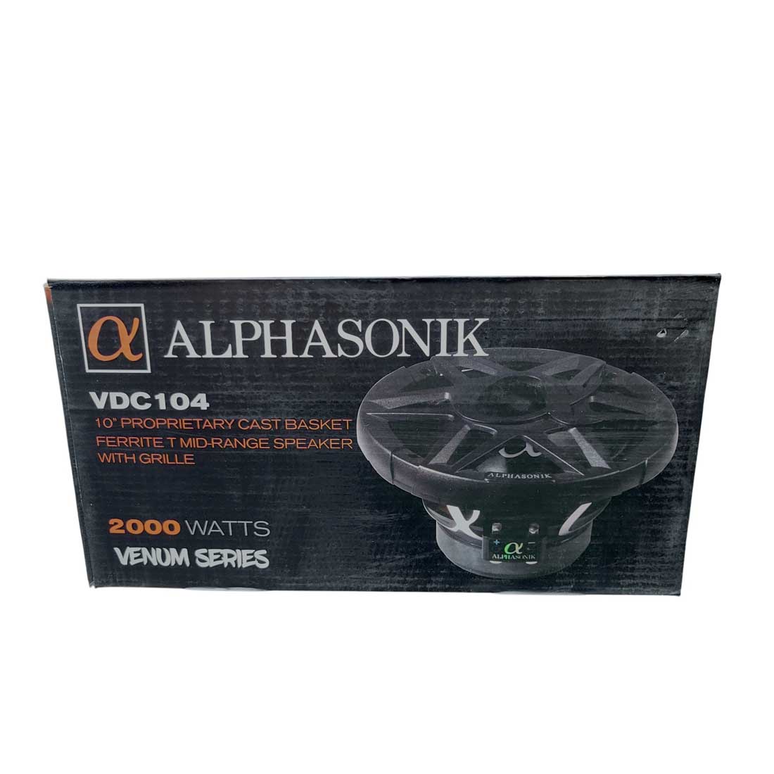 Alphasonik VDC104 10" 2000W Max 4-Ohm Car Audio Mid-Range Speaker with Grille