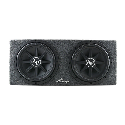 Audiopipe APSB-12212PX Dual 12″ Compact Sealed Subwoofer Box 2400 Watts Max