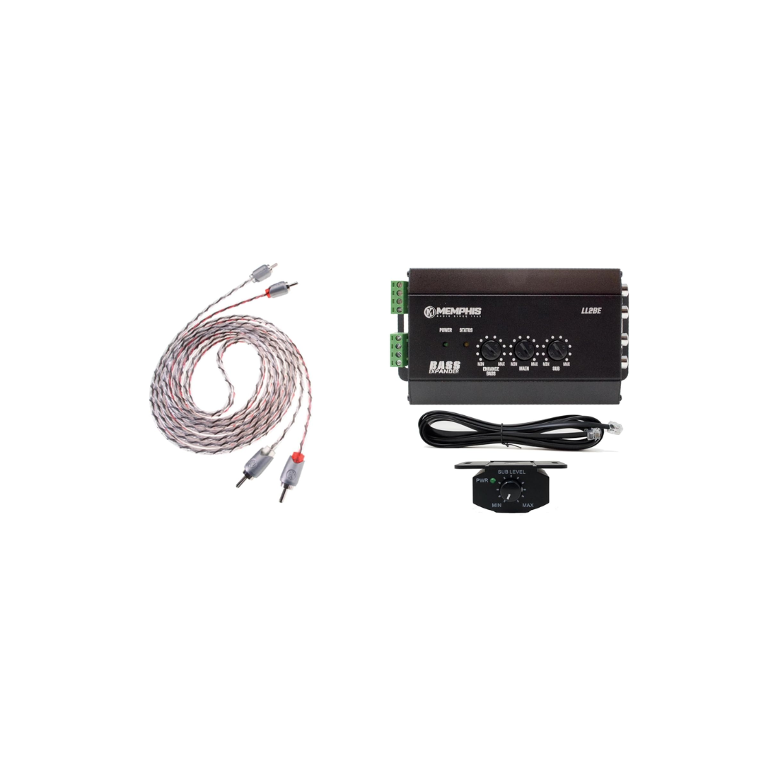 Memphis Audio LL2BE 2-Channel Line Output Converter w/ Digital Bass Restoration