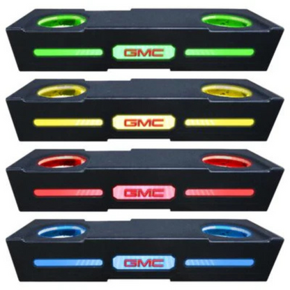 QPower QL-GMC19210 Dual 10" Vented Sub Enclosure w/ RGB for GMC 2019-24 Crew Cab