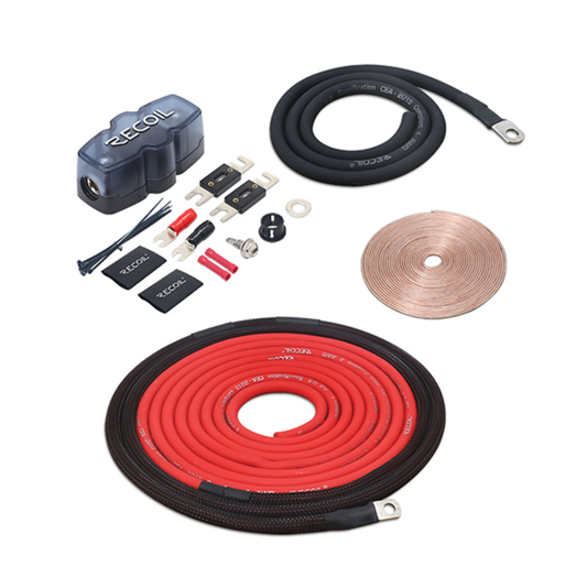 Recoil Audio PPK0 True 0 Gauge 99.99% Oxygen Free Copper Installation Wiring Kit