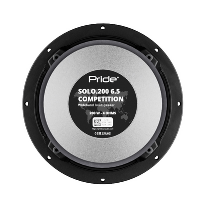 Pride SOLO.200 6.5" 200 Watts RMS Power 4-Ohm Car Audio Speakers (Pair)