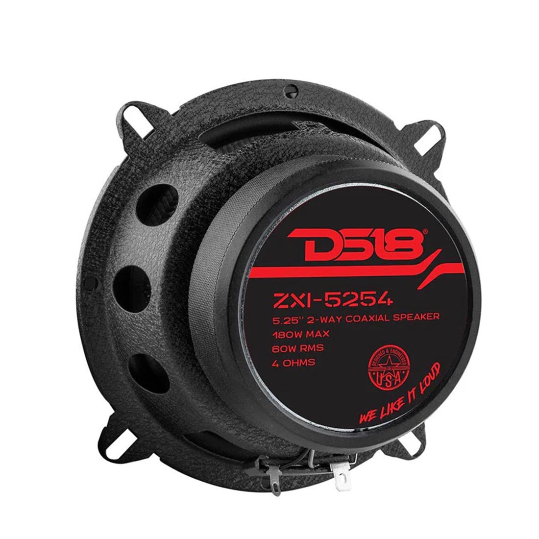 DS18 ZXI-5254 5.25" 2-Way 180W Max 4-Ohm Coaxial Speakers w/ Kevlar Cone (Pair)