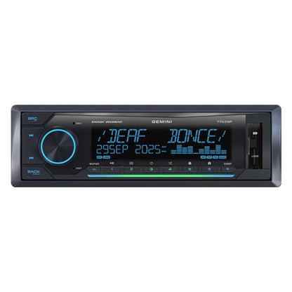 Deaf Bonce GEMINI 770DSP 1-DIN Bluetooth Digital Media Receiver w/ Built-in DSP
