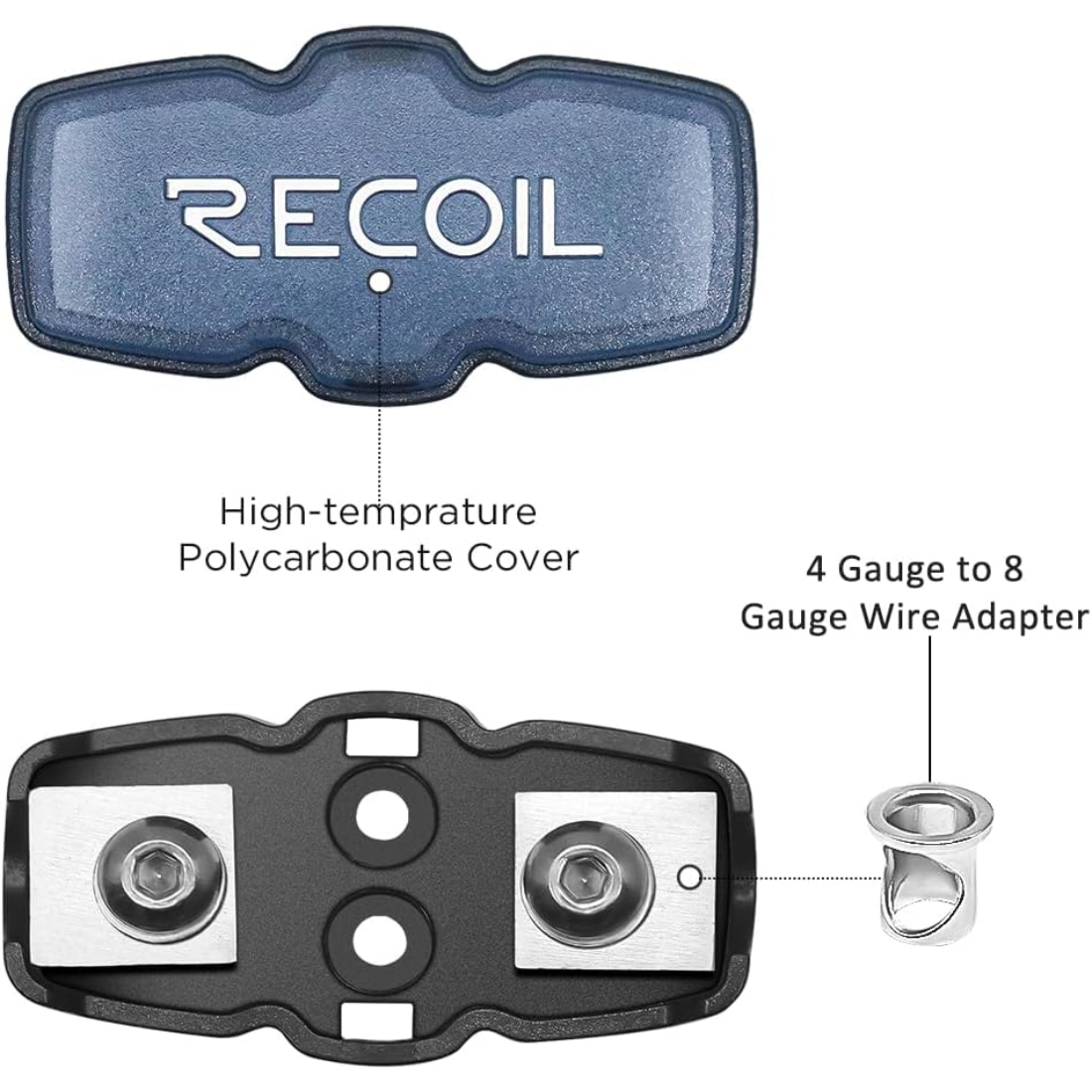 Recoil Audio SFH11 4 to 8 Gauge In & Out Mini-ANL Heavy-Duty Fuse Holder