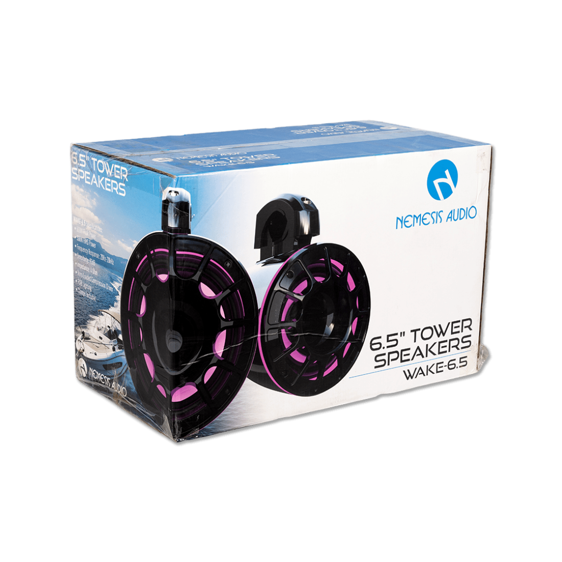Nemesis Audio WAKE-6.5 6.5" 300W RMS Tower Speakers w/ Horn Loaded Drivers & RGB