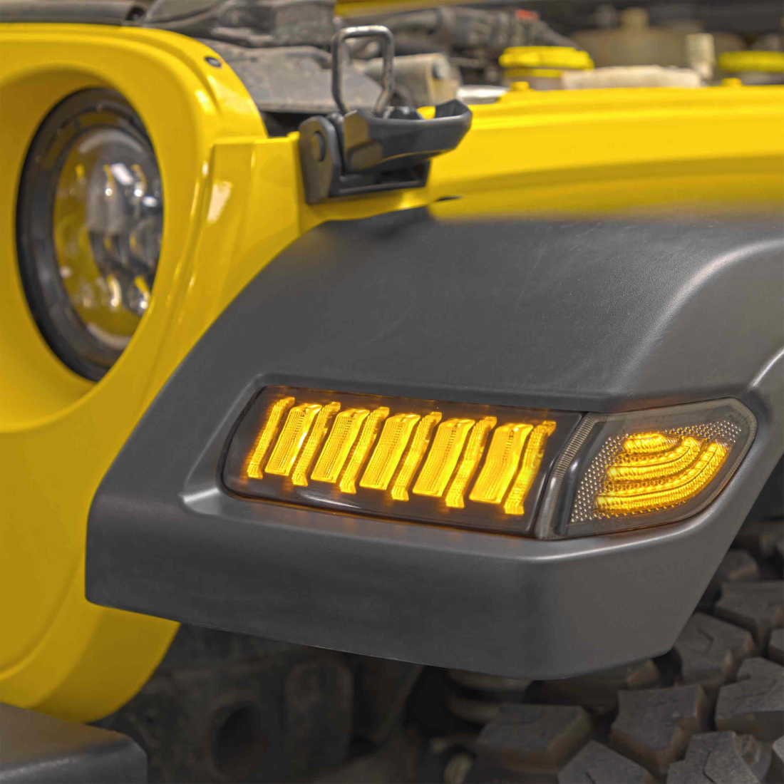 Heise JP-TSS-S Smoked Turn Signal Light for Jeep JL & JT Sport/Willys 2018-Up