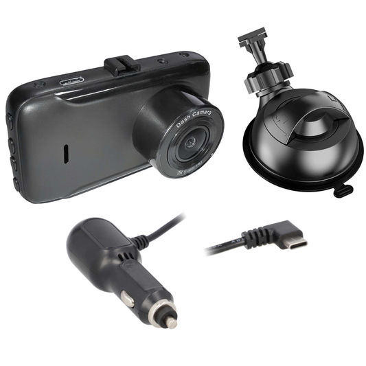 iBeam TE-DVR-30 Universal Window-Mount 2K DVR - Rear/Forward Facing 12V Outlet