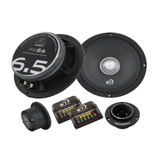 Massive Audio PK6S 500 Watts Max 6.5" Shallow Mount Component Speaker System