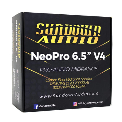 Sundown Audio NEOPRO-6.5 V.4 6.5" 300 Watts RMS 8-Ohm Mid-Range Car Speaker