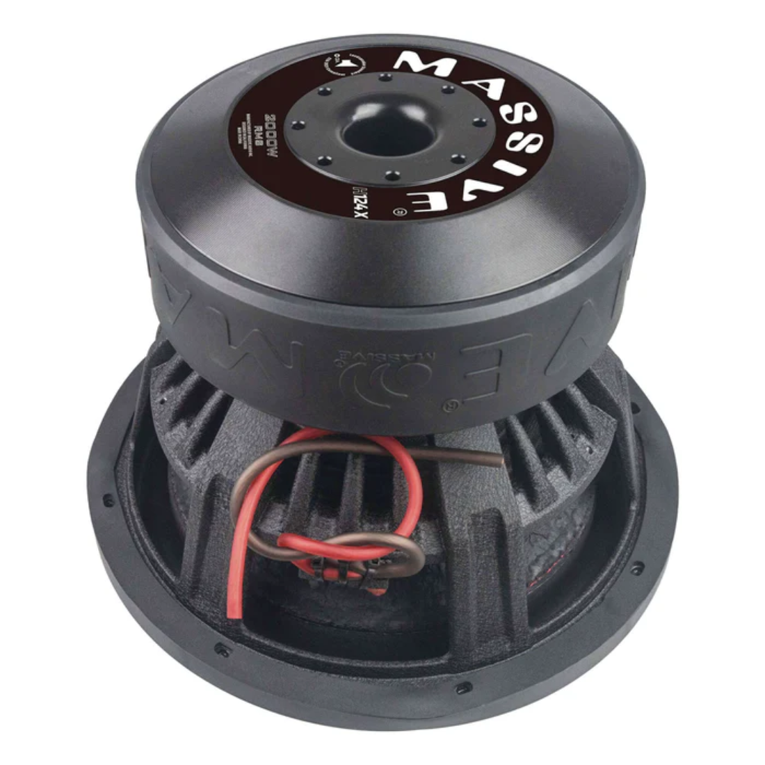Massive Audio H124X 12" 4000W Peak 3" Dual 4-Ohm Voice Coil DVC Car Subwoofer