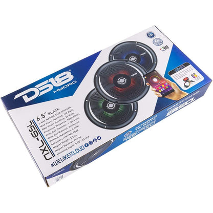 DS18 NXL-6SL/BK HYDRO 6.5" 100W Max 2-Way 4-Ohms Marine Slim Speaker (Black)