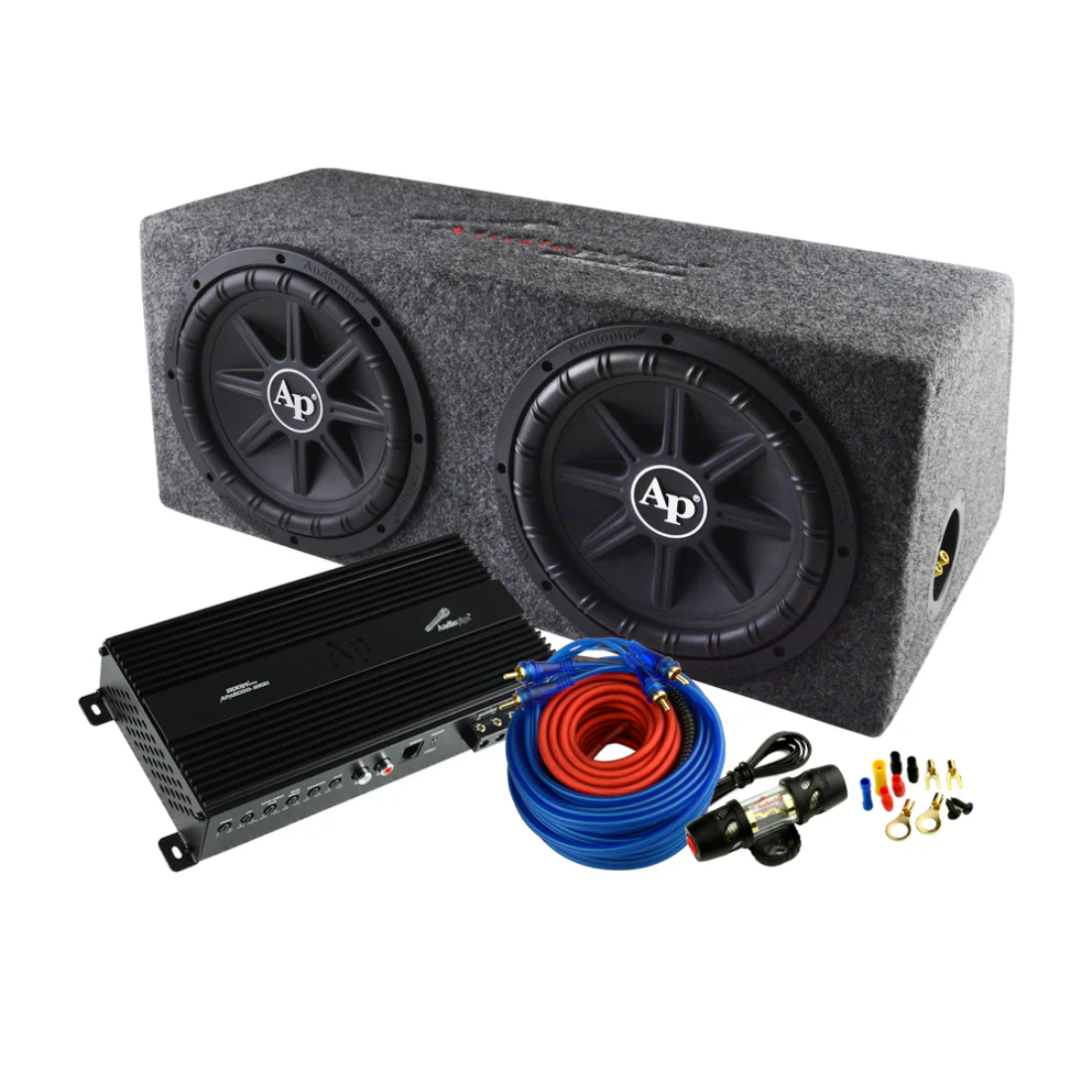 Audiopipe APSB-12212PX Dual 12″ Compact Sealed Subwoofer Box 2400 Watts Max