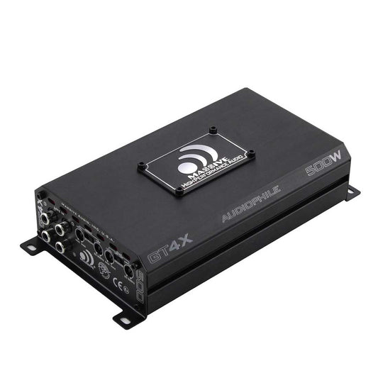 Massive Audio GT4X 4-Channel 120 Watts RMS x 4 @ 2 Ohm Class-D Car Amplifier