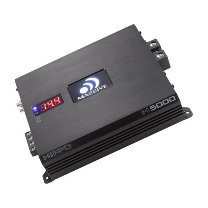 Massive Audio H5000 1-CH Monoblock 5000 Watts RMS @ 1 Ohm Class-D Car Amplifier