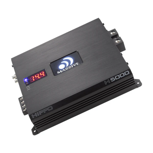 Massive Audio H5000 1-CH Monoblock 5000 Watts RMS @ 1 Ohm Class-D Car Amplifier