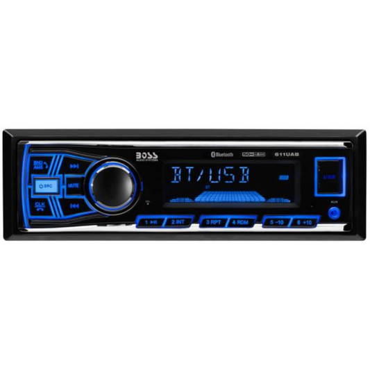Boss Audio 611UAB 1-DIN Mechless Bluetooth USB/MP3 Digital Multimedia Receiver