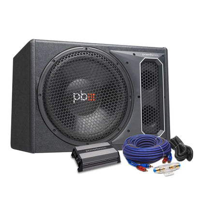 PowerBass PBM-PP112 Amplifier 8AWG Wiring Kit Single 12" Subwoofer System Combo