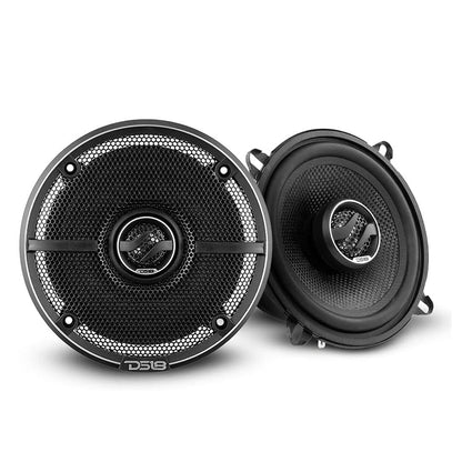 DS18 ZXI-5254 5.25" 2-Way 180W Max 4-Ohm Coaxial Speakers w/ Kevlar Cone (Pair)