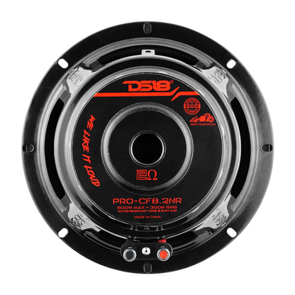 DS18 PRO-CF8.2NR 8" 600W Max Water-Resistant Carbon Fiber Cone Mid-Bass Speaker